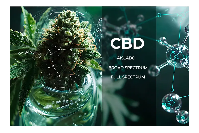 CBD aislado, broad y full spectrum: qué significan y en qué se diferencian